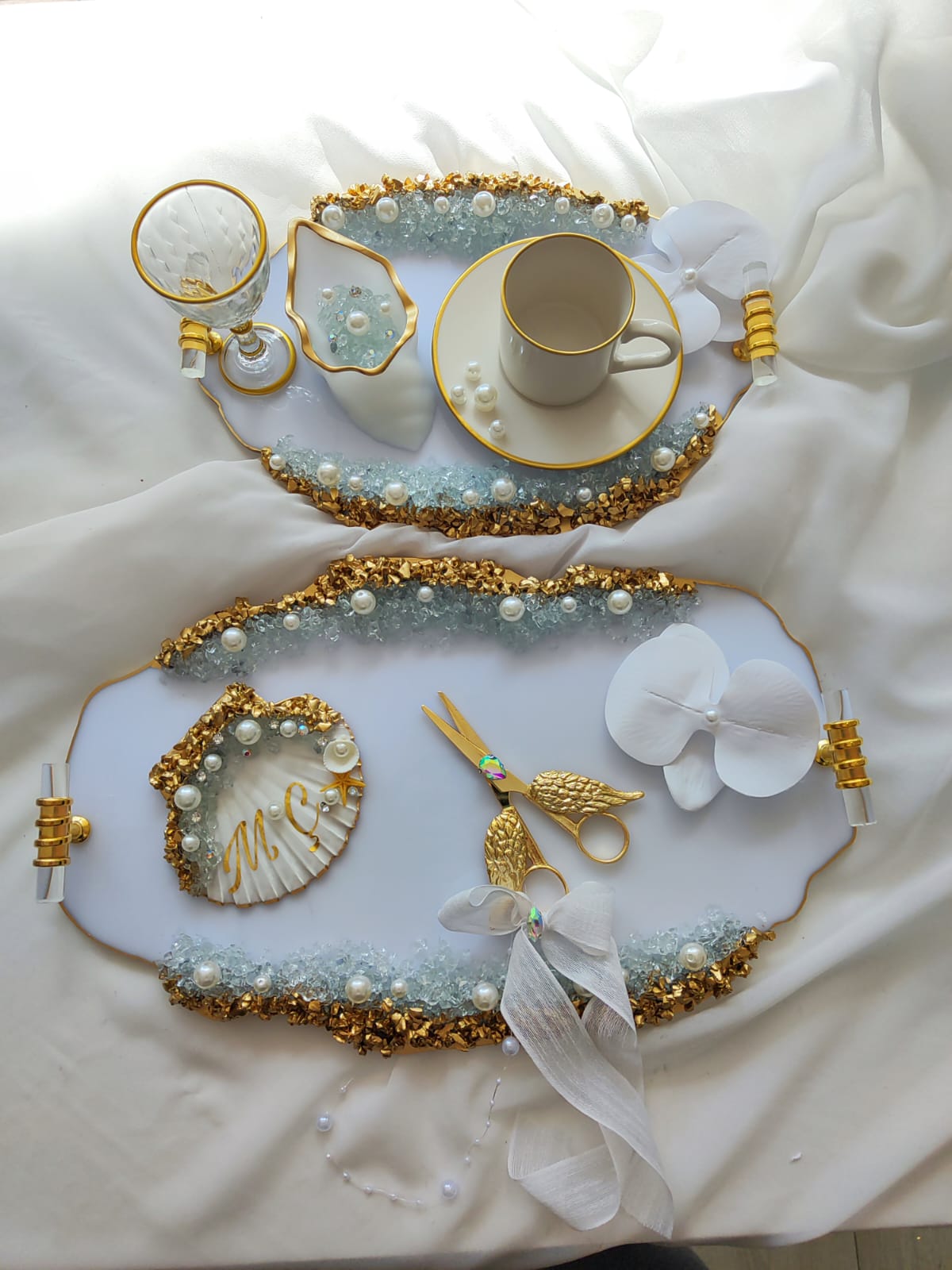 Luxury Engagement Tray Set – 2 Pieces (Large 38 cm, Small 30 cm)